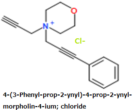 CAS#4-(3-Phenyl-prop-2-ynyl)-4-prop-2-ynyl-morpholin-4-ium; chloride